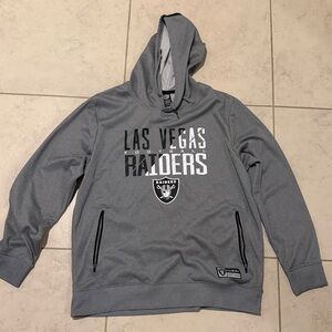 NFL Las Vegas Raiders Grey Performance Hoodie - Zipper Pockets - XL